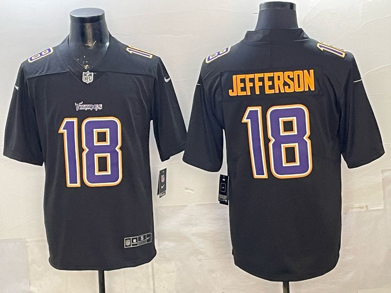 Men 2026 Minnesota Vikings #18 Jefferson Black Nike Limited NFL Jersey style 01->indianapolis colts->NFL Jersey